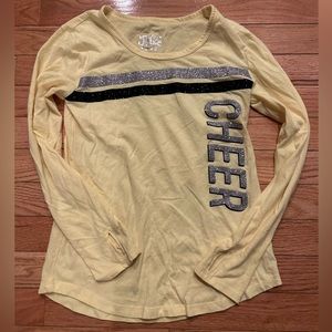 Girls Long Sleeve Cheer Shirt 60% Cotton, 40% Polyester